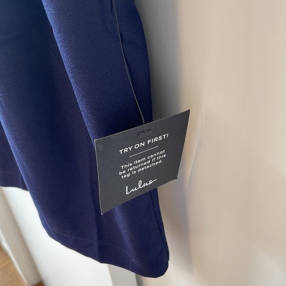 Lulus blue dress with pockets. Size small with tags - Picture 6 of 8